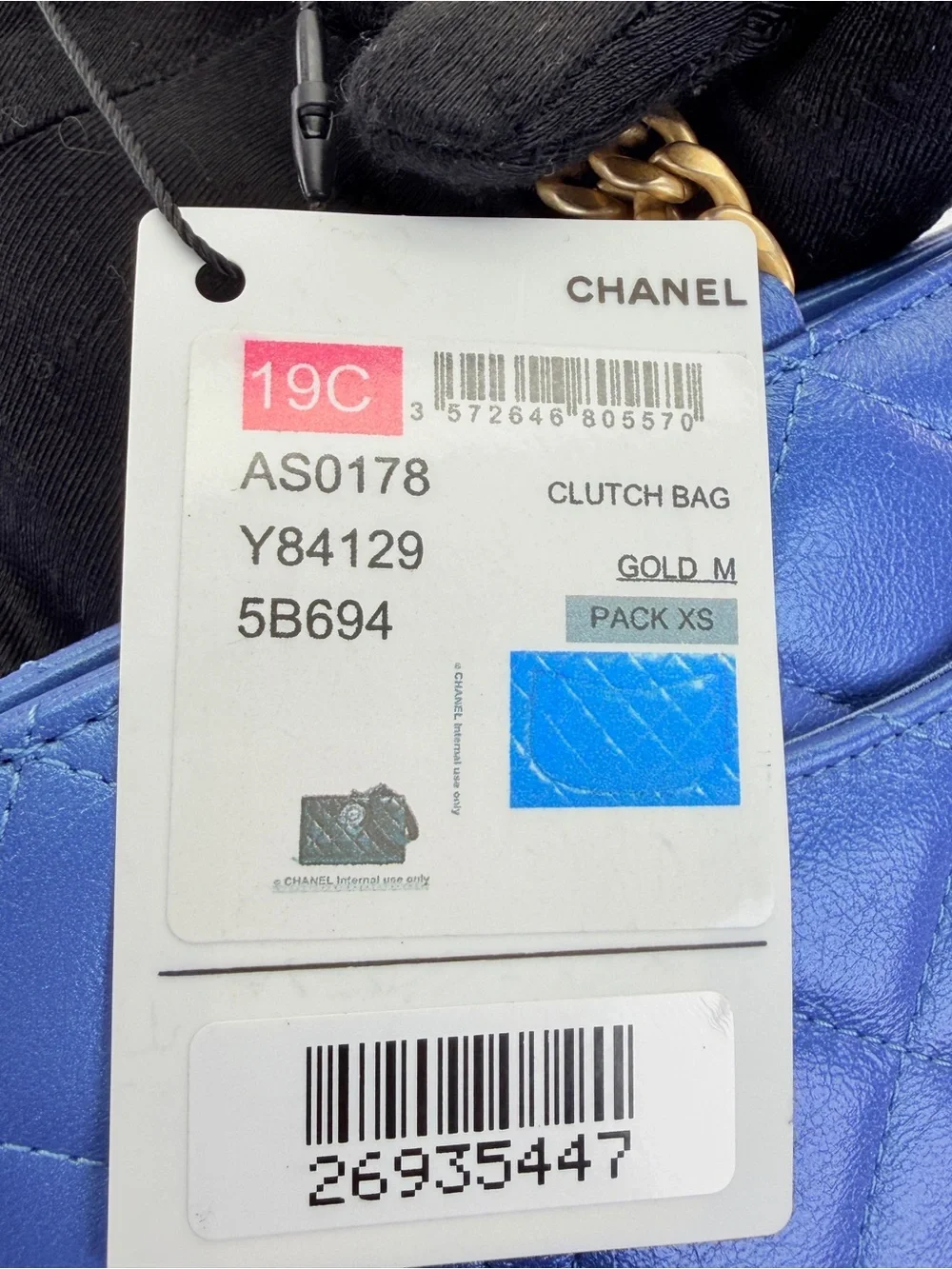 Chanel Evening by the Sea Blue Quilted Clutch Bag